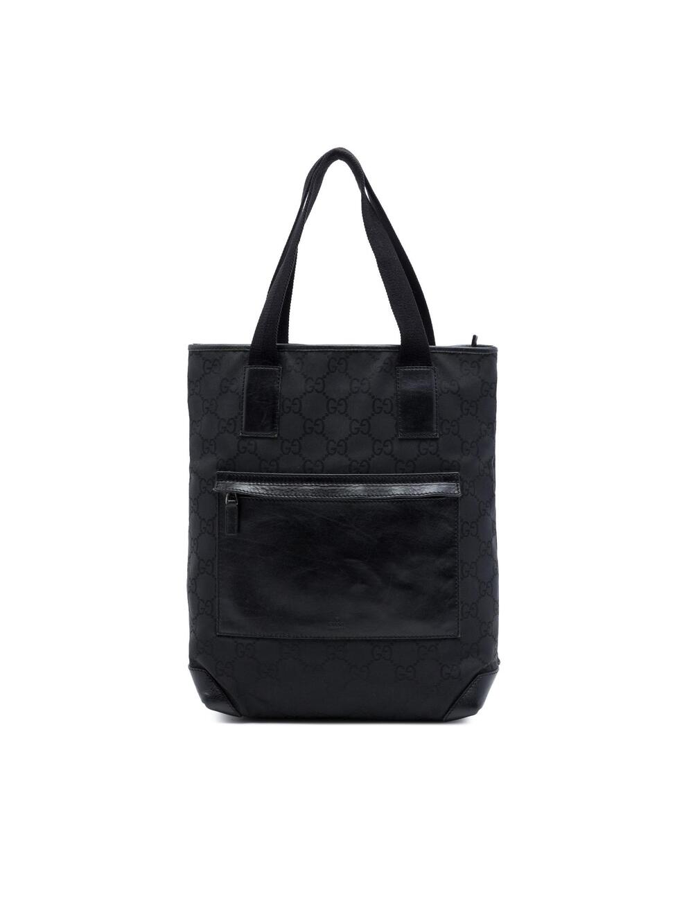 Gucci Gg Nylon Tote Pre-Loved Black #359774G47B